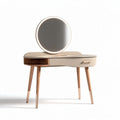 Coiffeuse en bois clair avec miroir lumineux et tiroir intégrée 80 x 40 x 140cm