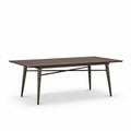 Table rectangulaire en bois marron avec pieds en métal 200 x 100 x 75cm