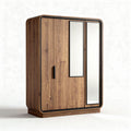 Armoire en bois avec miroir dimensions 80 x 40 x 150 cm finition chêne